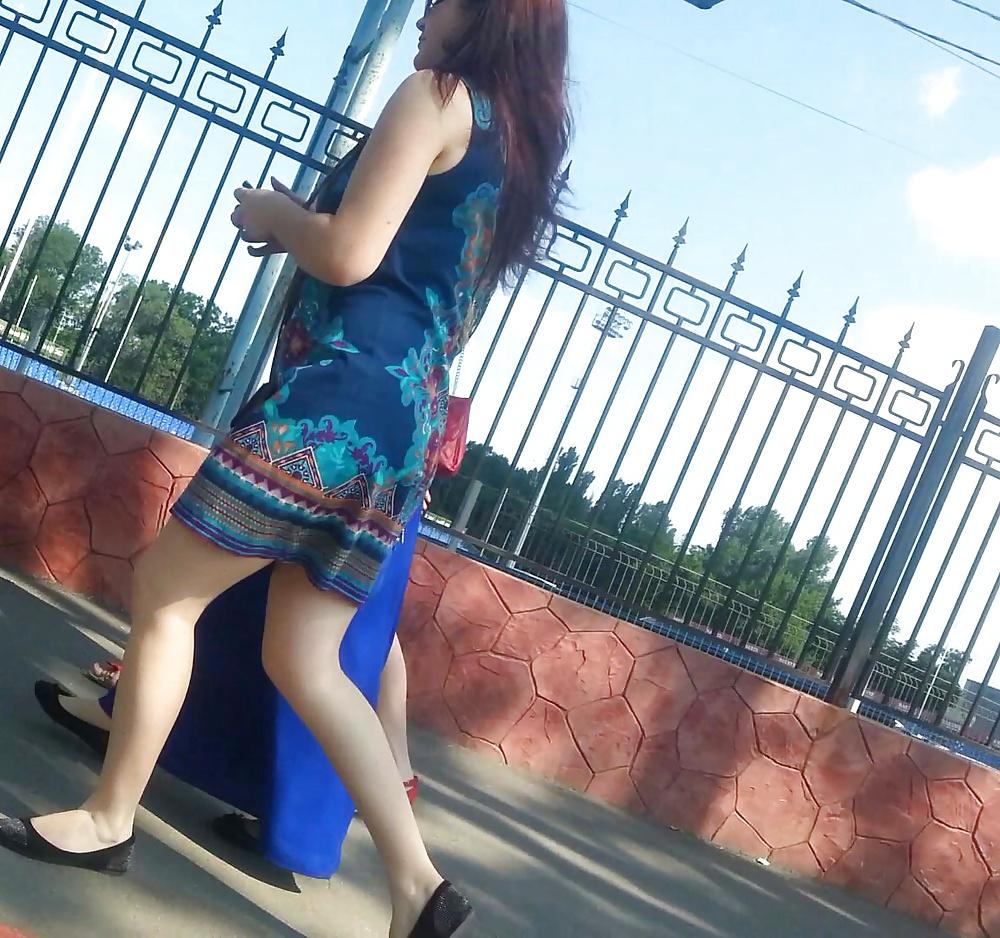 19P Spy hot girls feet, legs and skirt romanian