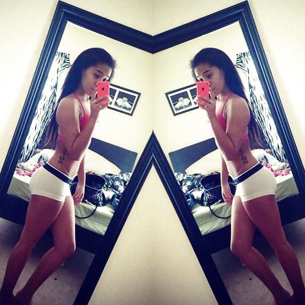 25P Amateur Twitter Girls Wearing Nike Pro spandex shorts
