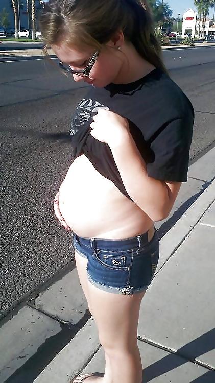 25P Enceinte Ventre nue - Naked pregnant belly 5