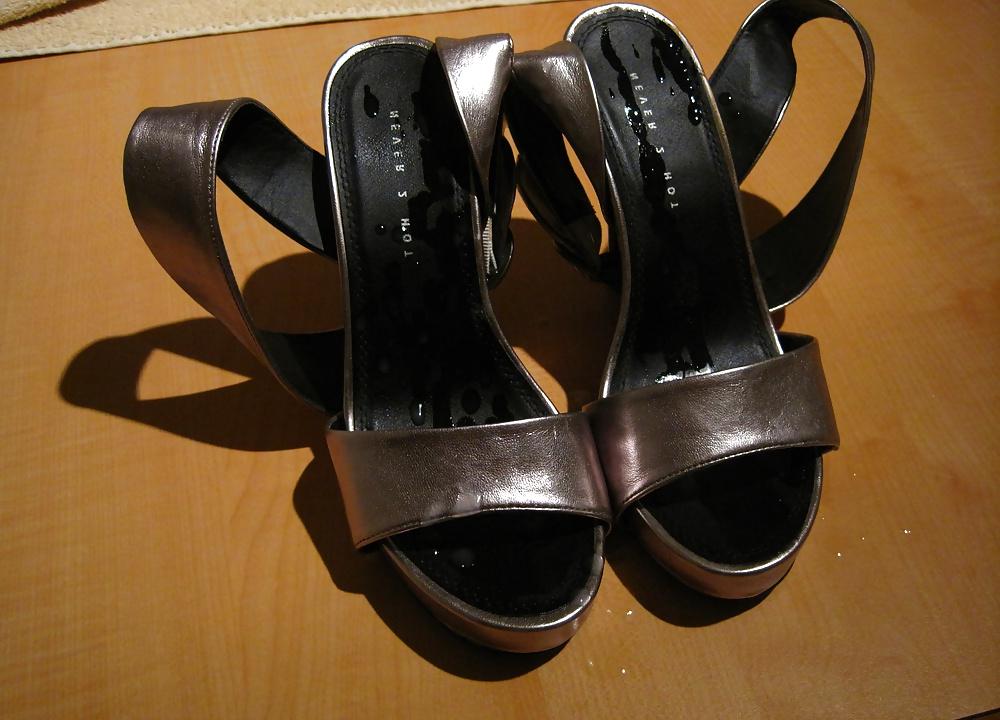 14P Cum over the shoes from my wife
