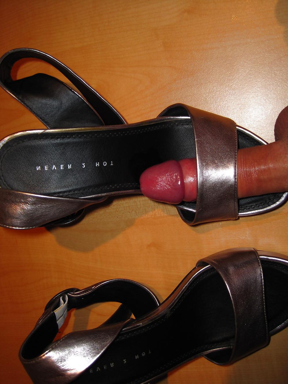14P Cum over the shoes from my wife