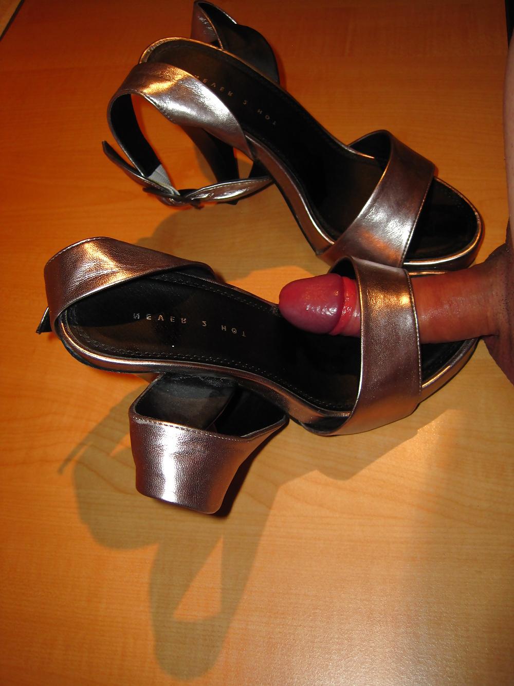 14P Cum over the shoes from my wife