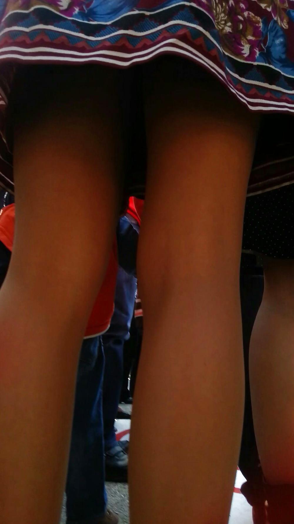 13P Spy sexy teens upskirt and nylon romanian