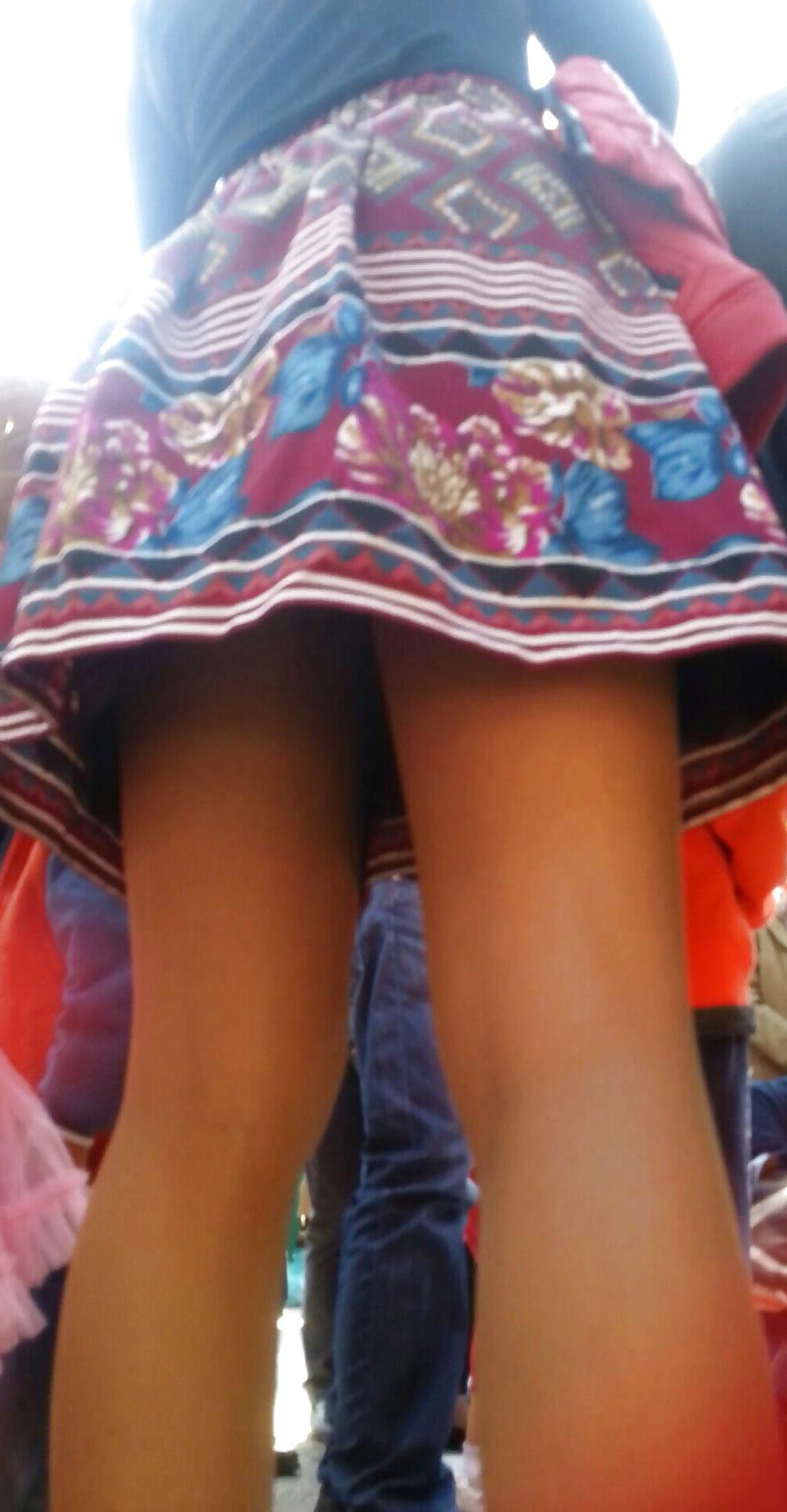 13P Spy sexy teens upskirt and nylon romanian