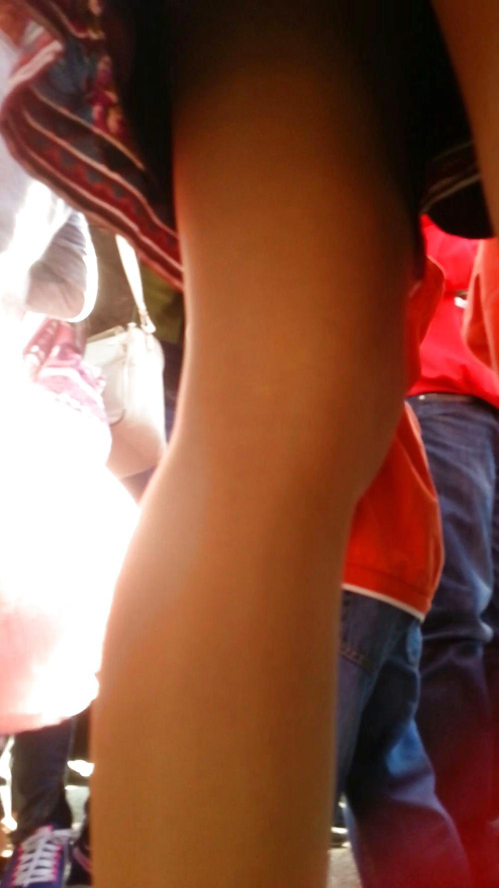 13P Spy sexy teens upskirt and nylon romanian