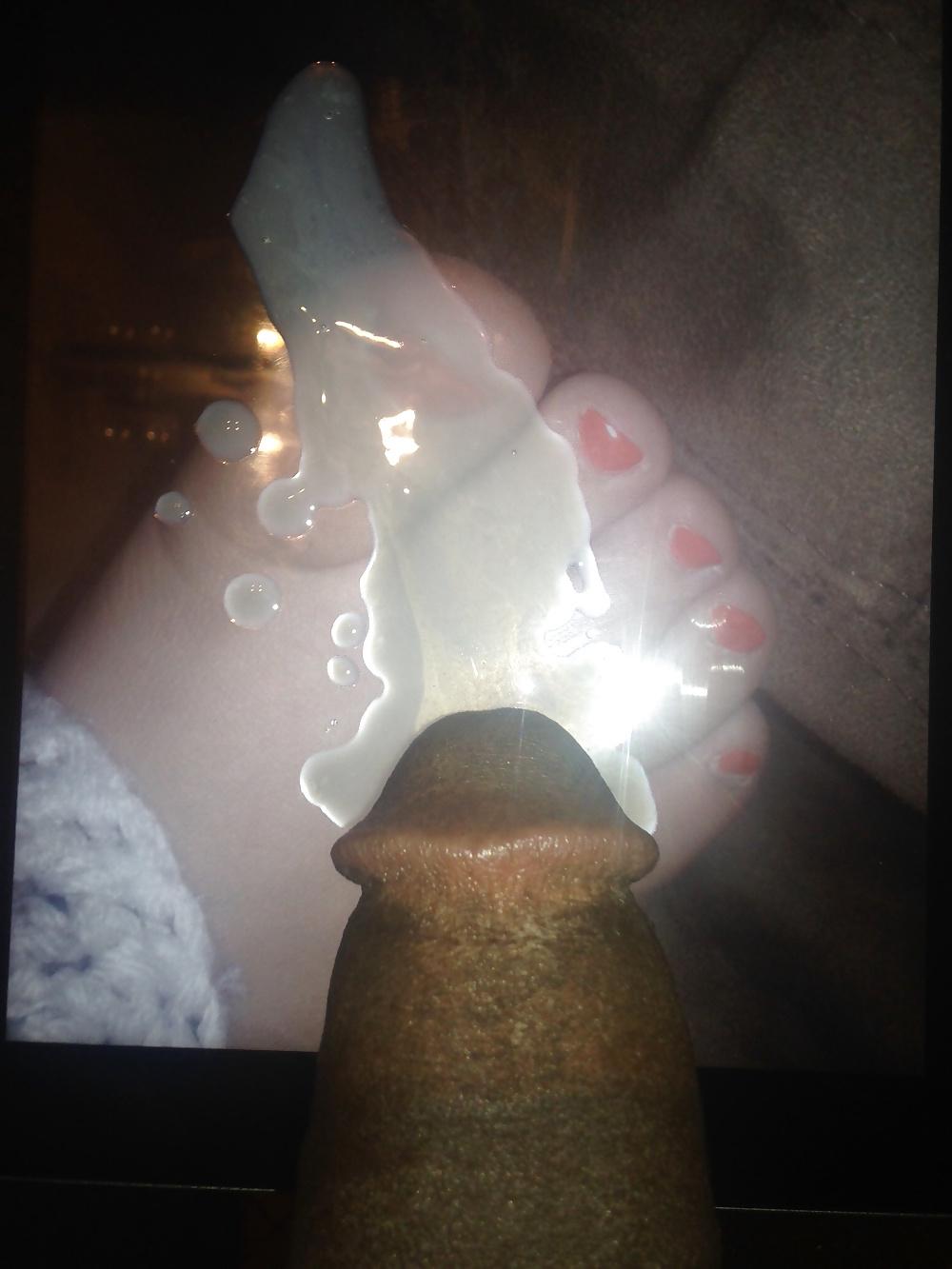 4P BBC CumShot All Over My Wife's Sexy Feetpt1