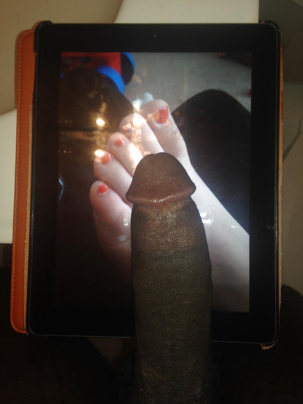 4P BBC CumShot All Over My Wife's Sexy Feetpt1