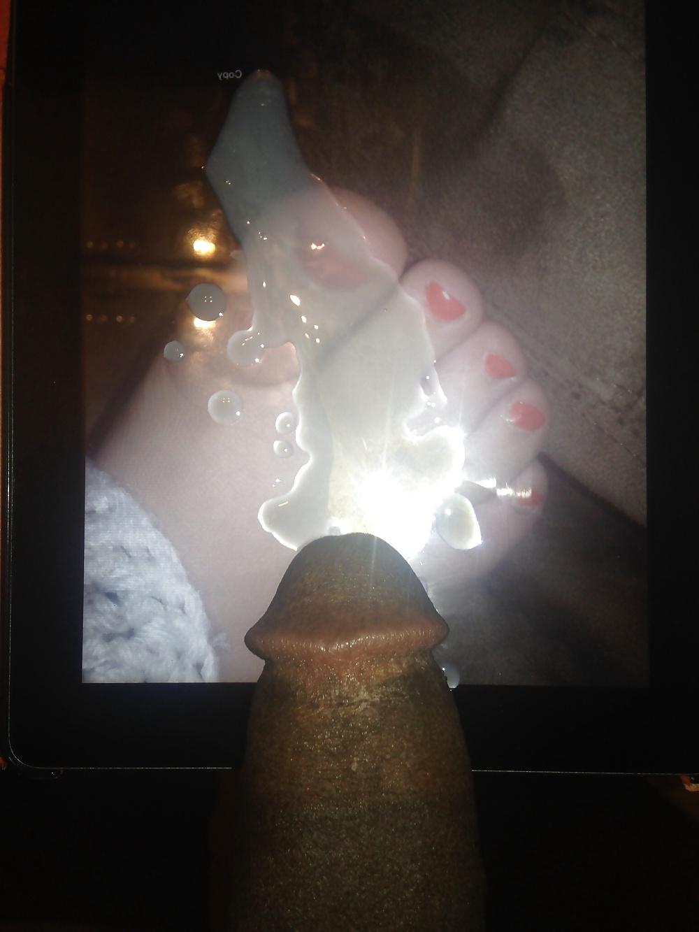 4P BBC CumShot All Over My Wife's Sexy Feetpt1