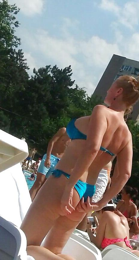 20P Spionagearsch alt + jung Sommerpool Rumänisch