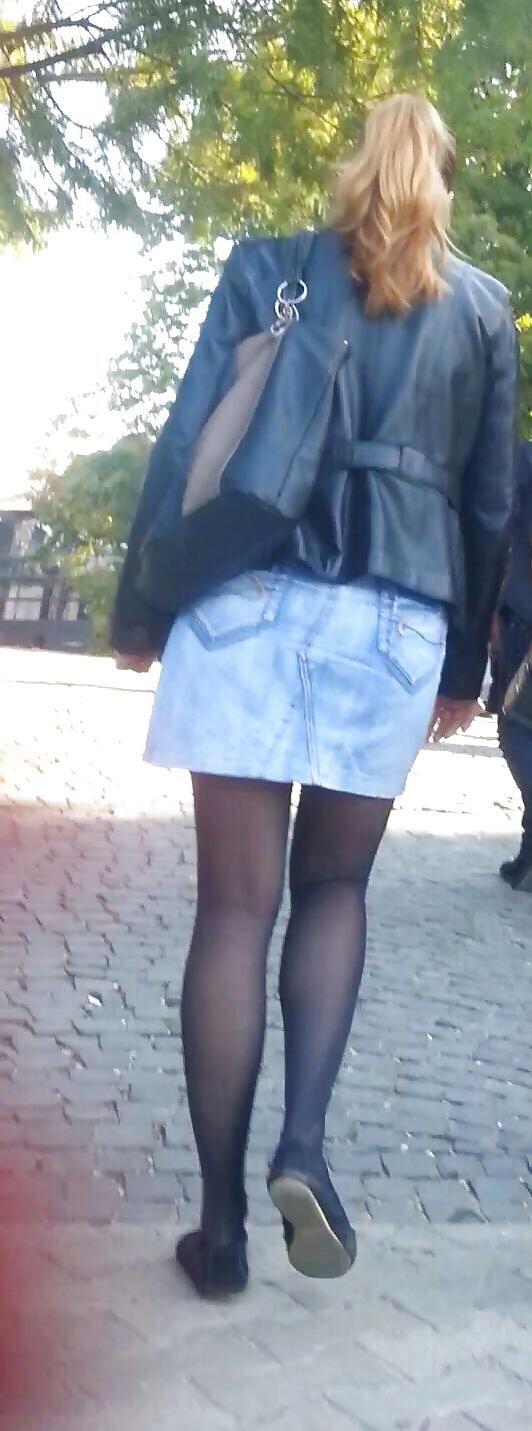 15P Spy sexy teens nylon and skirt romanian