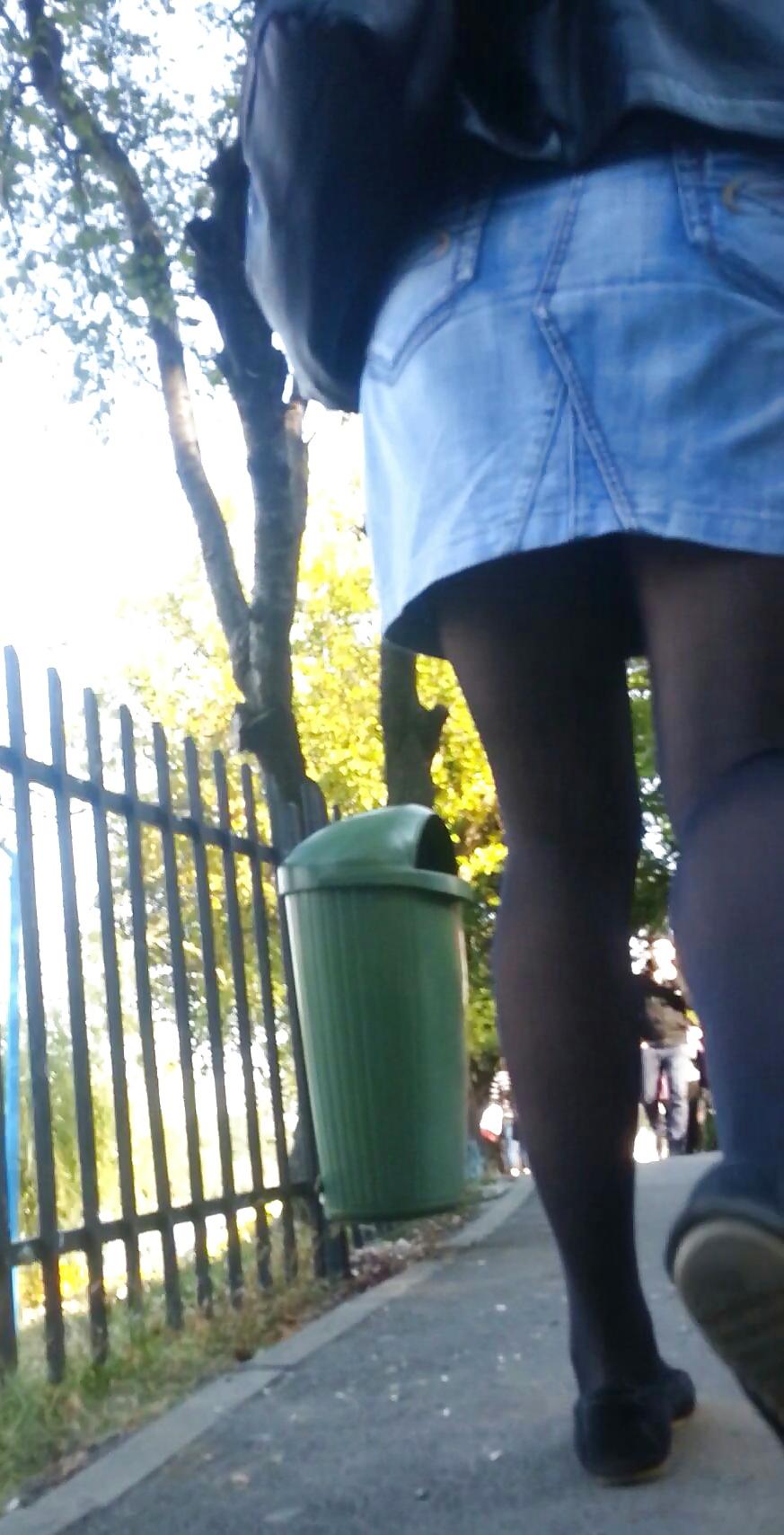 15P Spy sexy teens nylon and skirt romanian