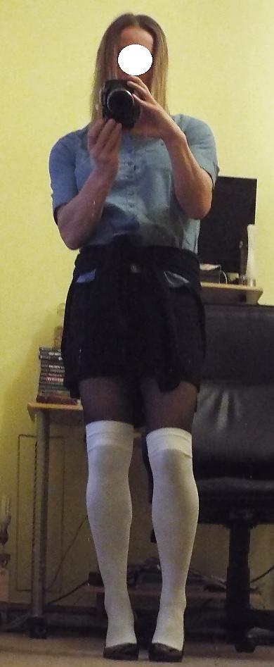 19P Jinxie tights and over knee socks