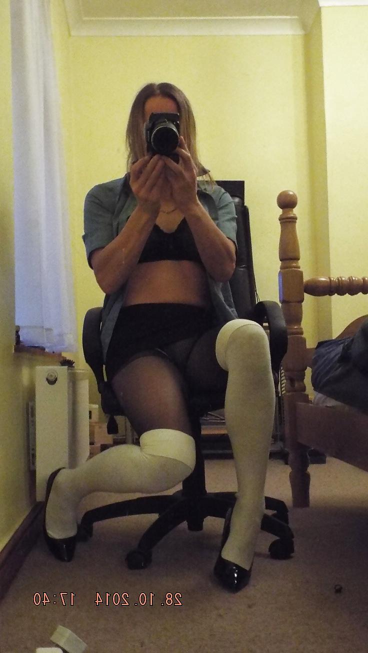 19P Jinxie tights and over knee socks