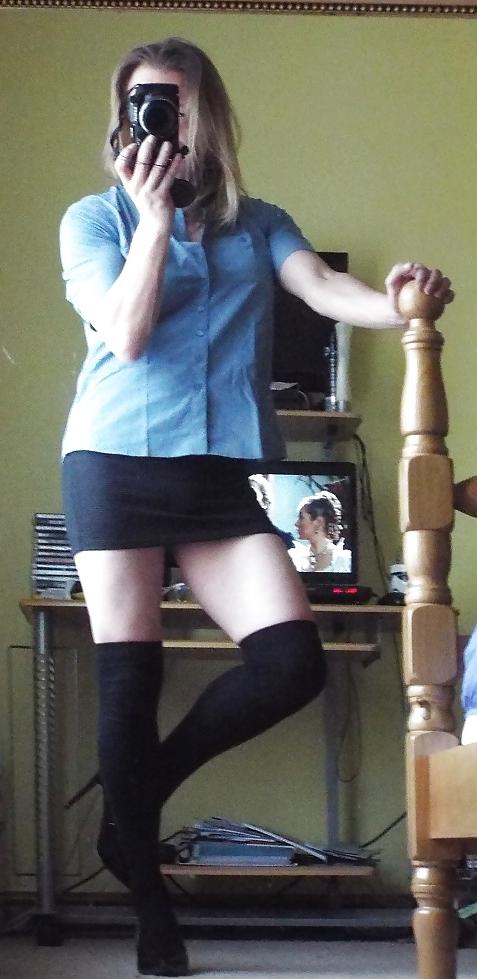 19P Jinxie tights and over knee socks