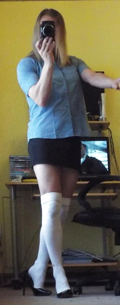 19P Jinxie tights and over knee socks