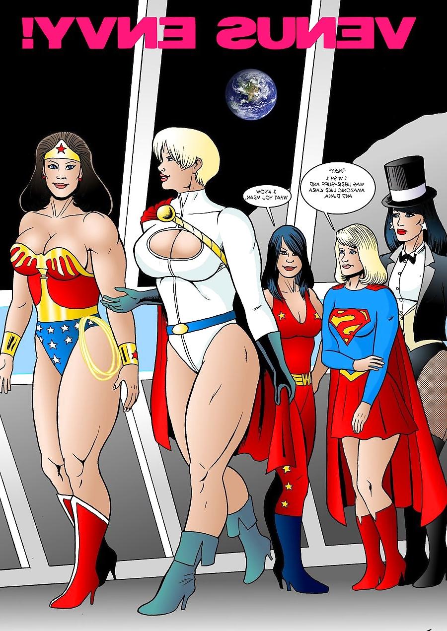 5P Sexy muscle girl comics