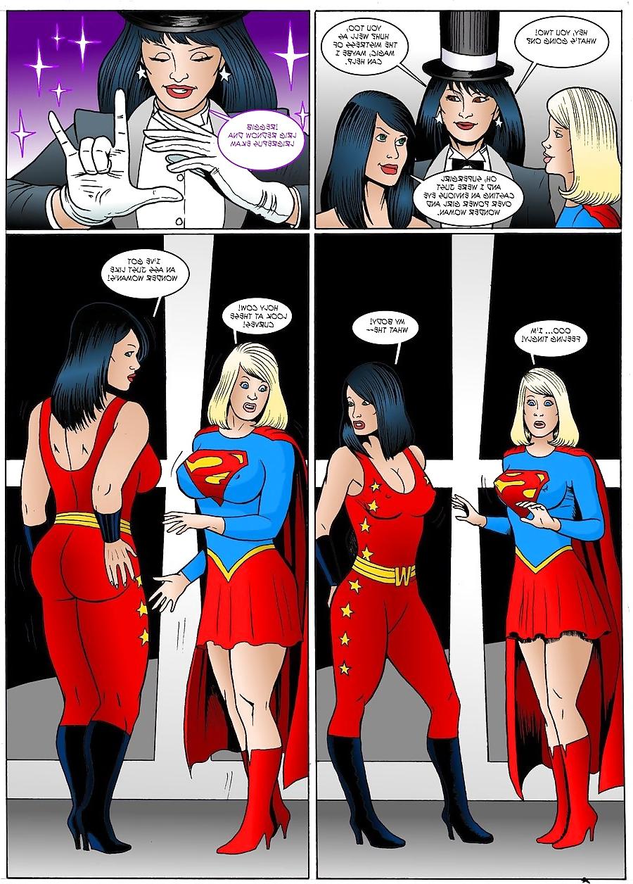 5P Sexy muscle girl comics