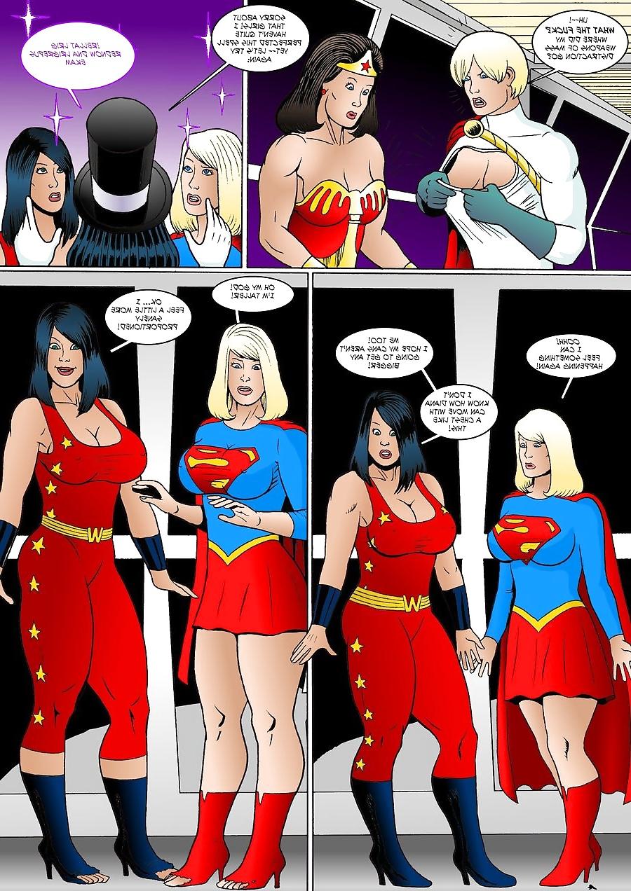 5P Sexy muscle girl comics