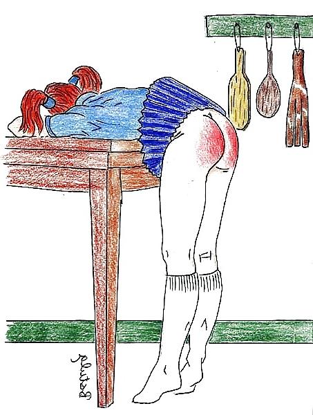 25P Over the Table Spanking