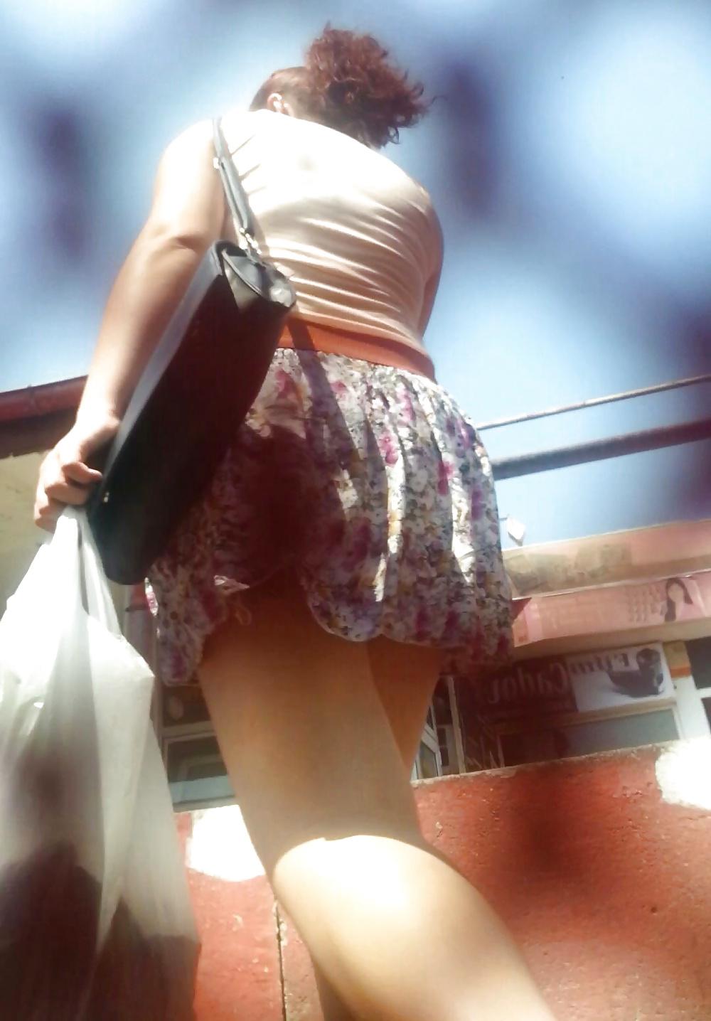 24P Spy old + young feet and skirt romanian