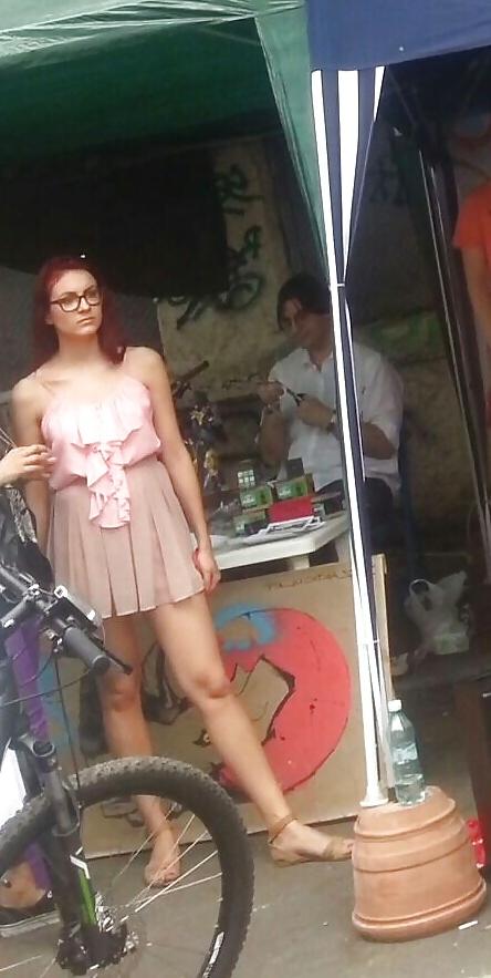 24P Spy old + young feet and skirt romanian