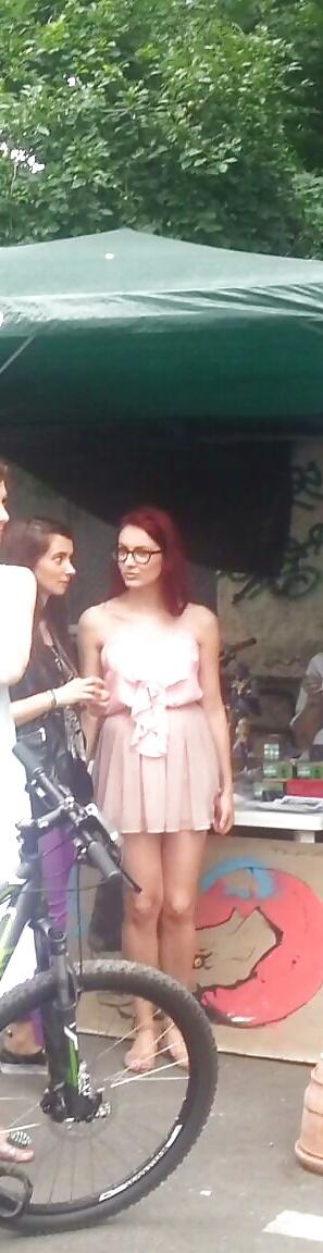 24P Spy old + young feet and skirt romanian