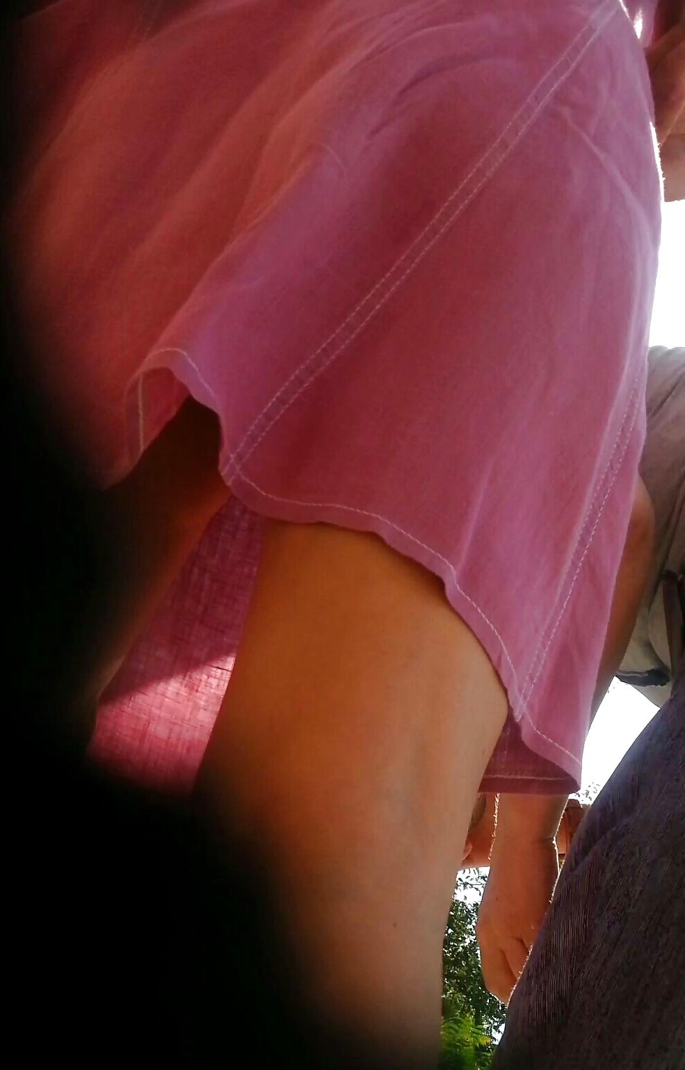 19P Spy old + young sexy skirt romanian