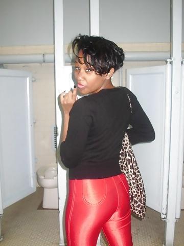25P RED SPANDEX DISCO PANTS