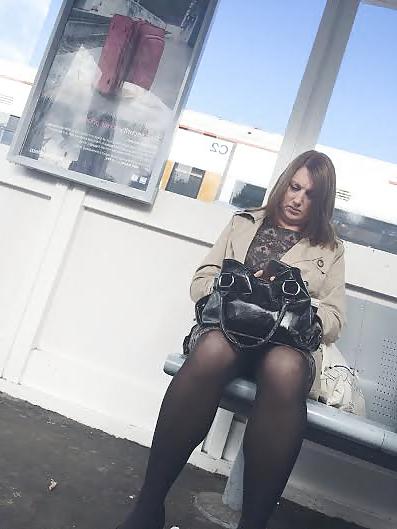 19P Milf at station with legs open