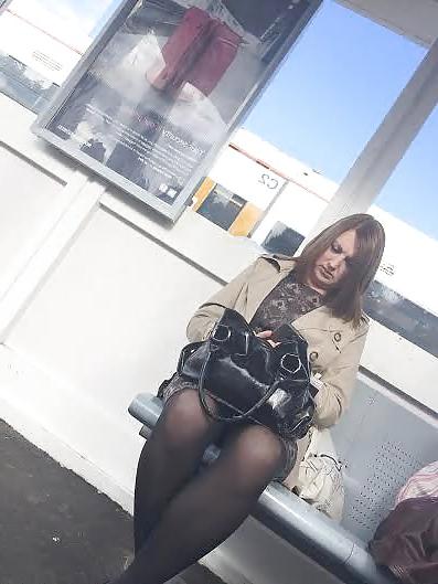 19P Milf at station with legs open
