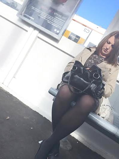 19P Milf at station with legs open