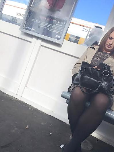 19P Milf at station with legs open