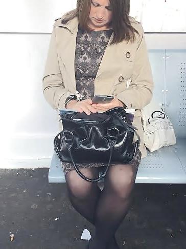 19P Milf at station with legs open