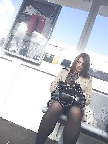 19P Milf at station with legs open