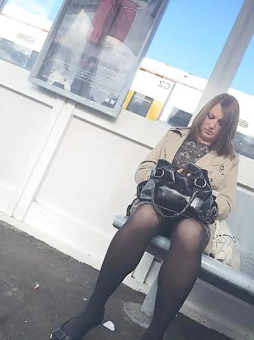 19P Milf at station with legs open