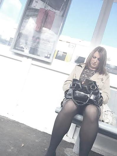 19P Milf at station with legs open
