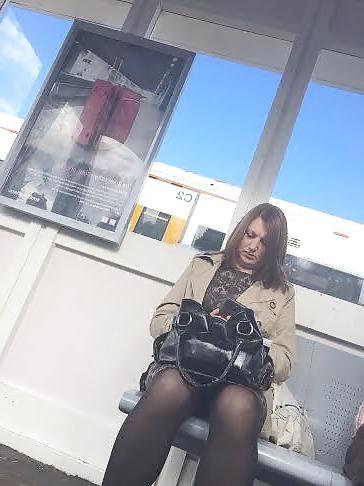 19P Milf at station with legs open
