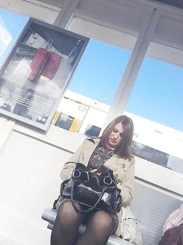 19P Milf at station with legs open