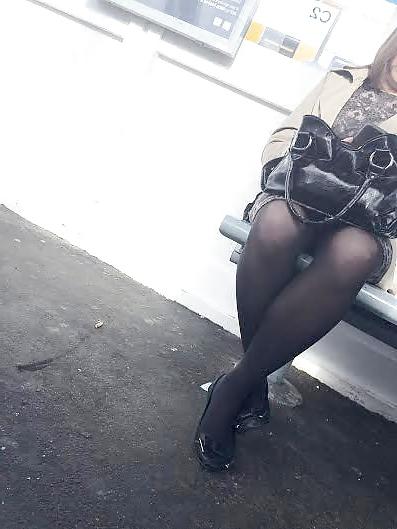 19P Milf at station with legs open