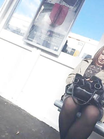 19P Milf at station with legs open