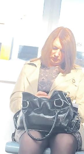 19P Milf at station with legs open
