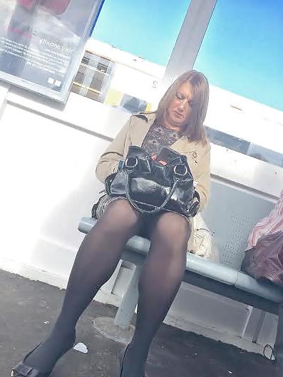 19P Milf at station with legs open