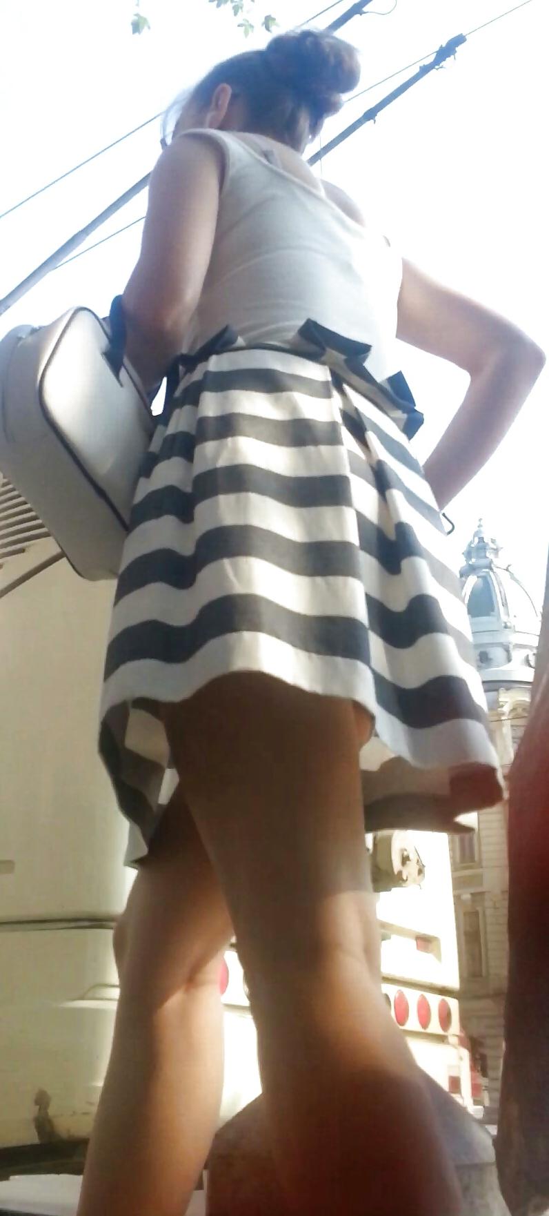 25P Spy old + young sexy skirt romanian