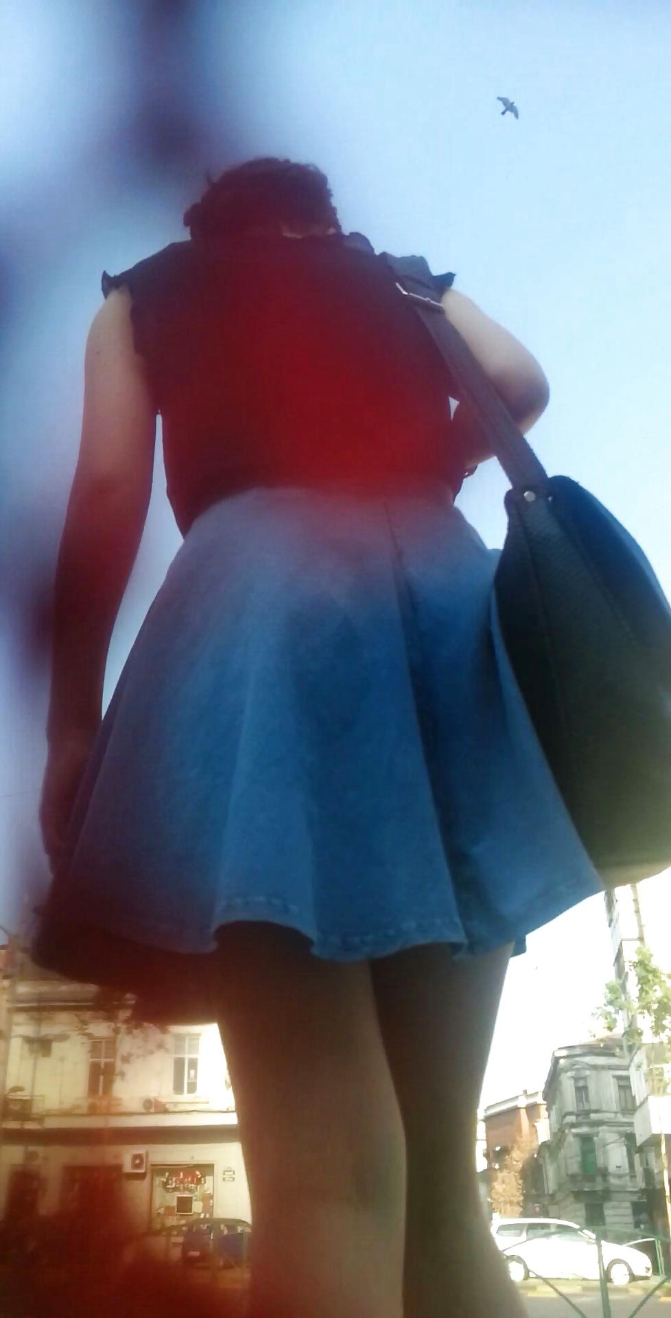 25P Spy old + young sexy skirt romanian