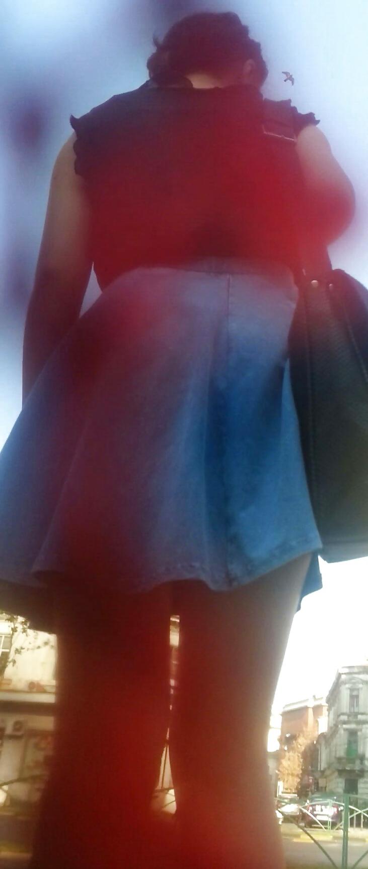 25P Spy old + young sexy skirt romanian