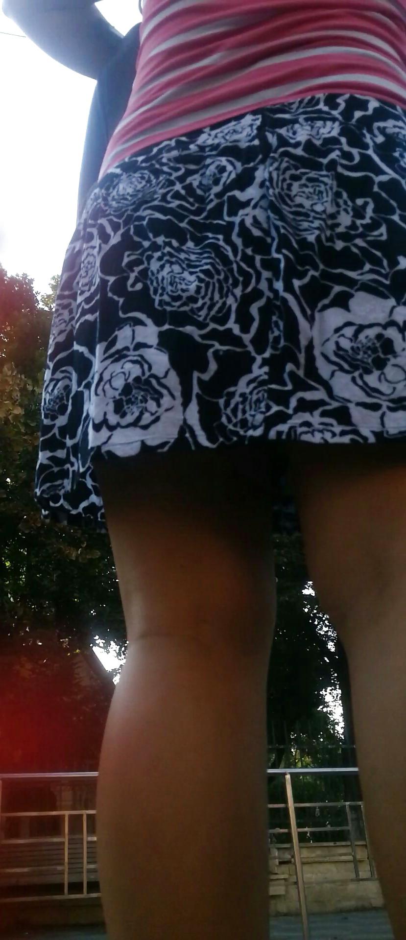 25P Spy old + young sexy skirt romanian