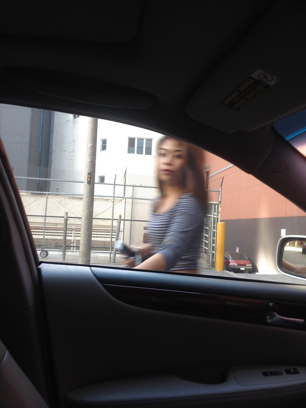 5P Filipina sucking cock in car