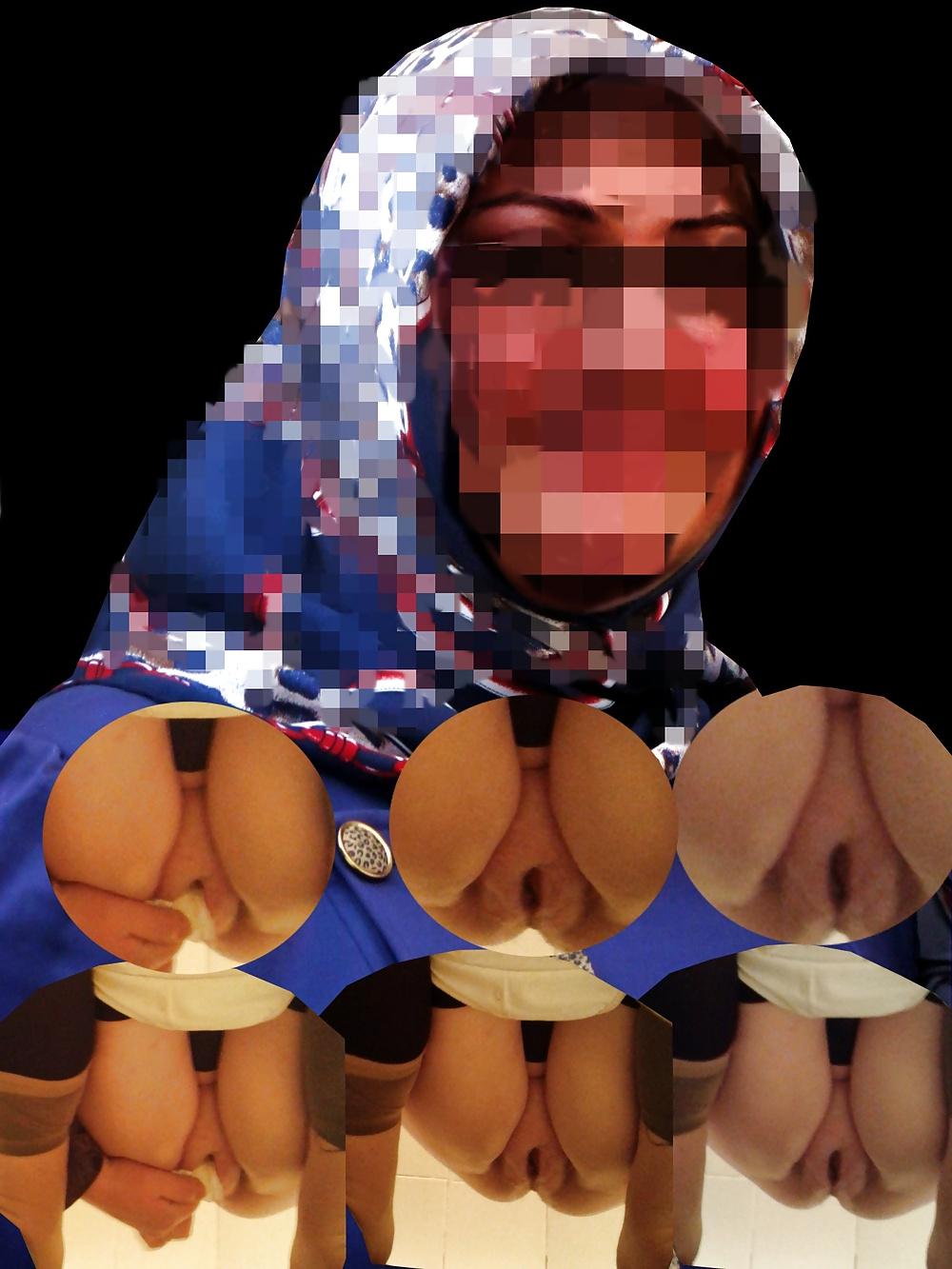 25P Hijab upskirt