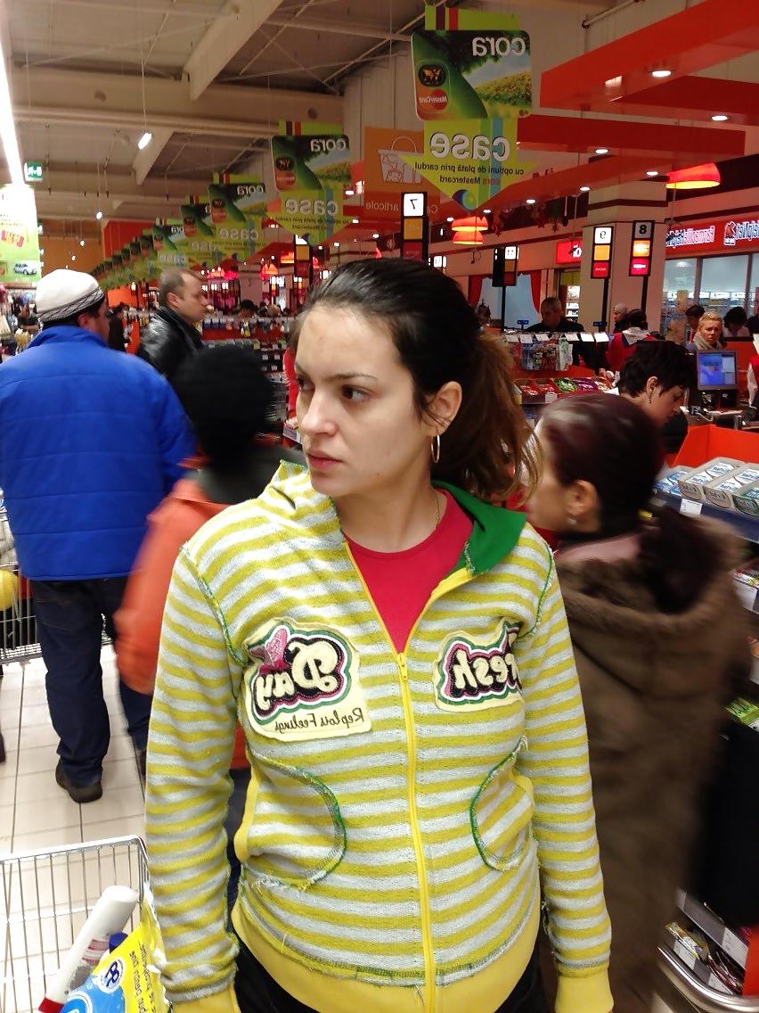 25P Spy sexy old + young in supermarket and mall romanian