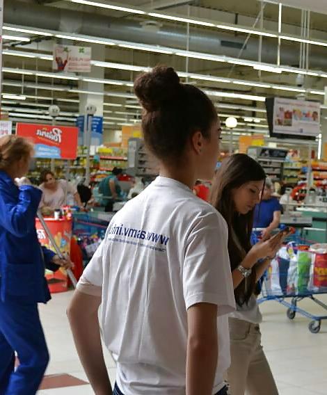 25P Spy sexy old + young in supermarket and mall romanian